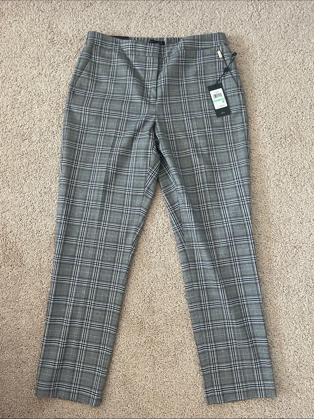 Tommy Hilfiger Men's Gray Plaid Dress Pants